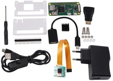 Geschikt Voor Raspberry Pi Zero W Kit 5MP Camera Rpi Zero W Case Koellichaam Power Adapter Adapter Kit Mini HDMI-EU Plug