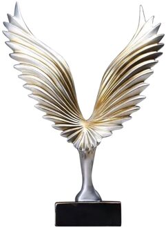 Gesimuleerde Abstract Open Wing Eagle Bird Art Model Thuis Woonkamer Kantoor Hotel Decor Luxury goud