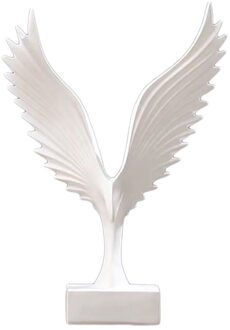 Gesimuleerde Abstract Open Wing Eagle Bird Art Model Thuis Woonkamer Kantoor Hotel Decor wit