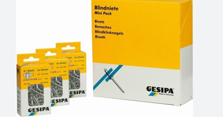 Gesipa Blindklinknagel | klinknagelschacht d x l 4,8 x 10 mm K16 | aluminium / staal | 25 stuks | 25 stuks - 1433852 1433852