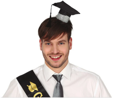 Geslaagd/diploma gehaald verkleed diadeem/haarband - afstudeer thema feest accessoires