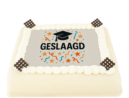 Geslaagd Marsepeintaart