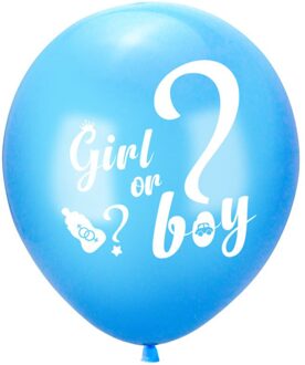 Geslacht Onthullen Party Decoraties Latex Ballonnen Baby Shower Cake Topper Het Een Meisjes Jongens Feestartikelen Voor Hij Of ze 10stk Blueballoon
