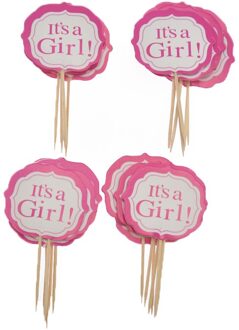 Geslacht Onthullen Party Decoraties Latex Ballonnen Baby Shower Cake Topper Het Een Meisjes Jongens Feestartikelen Voor Hij Of ze 24stk Girl Cake