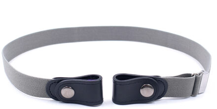 Gesp-Gratis Riem Voor Jean Broek Geen Gesp Onzichtbare Stretch Elastische Taille Riem Voor Volwassen/Kinderen, geen Ardennen, Geen Gedoe Taille Riem grijs