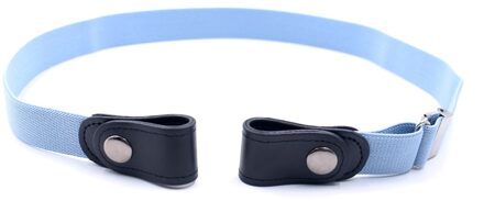 Gesp-Gratis Riem Voor Jean Broek Geen Gesp Onzichtbare Stretch Elastische Taille Riem Voor Volwassen/Kinderen, geen Ardennen, Geen Gedoe Taille Riem licht blauw