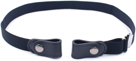 Gesp-Gratis Riem Voor Jean Broek Geen Gesp Onzichtbare Stretch Elastische Taille Riem Voor Volwassen/Kinderen, geen Ardennen, Geen Gedoe Taille Riem zwart