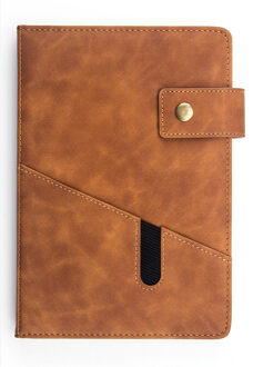 Gesp PU Soft Cover Notebook Dagelijkse Plan A5 Zakelijke Agenda Schema Papier Persoonlijk Dagboek Notebook School Kantoorbenodigdheden bruin