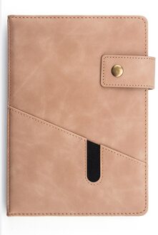 Gesp PU Soft Cover Notebook Dagelijkse Plan A5 Zakelijke Agenda Schema Papier Persoonlijk Dagboek Notebook School Kantoorbenodigdheden Kaki