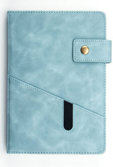 Gesp PU Soft Cover Notebook Dagelijkse Plan A5 Zakelijke Agenda Schema Papier Persoonlijk Dagboek Notebook School Kantoorbenodigdheden lucht blauw