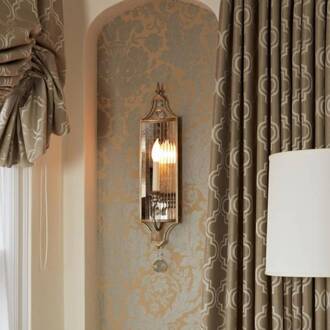 Gespiegelde wandlamp Gianna zilver, helder