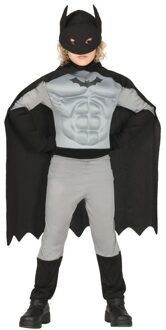 Gespierde vleermuisheld grijs/zwart verkleedkostuum voor jongens 10-12 jaar (140-152)