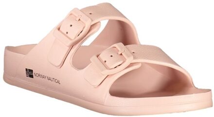 Gespslidesandalen Koraal