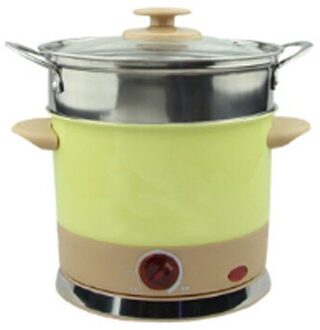 Gestoomde Pot Elektrische Koken Cup Mini Gekookt Noedels Fornuis 304 Roestvrij Staal Licht Groen