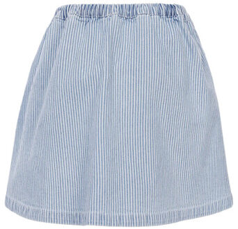 Gestreept denim rokje bleach blue voor meisjes in de kleur - maat 110 Blauw