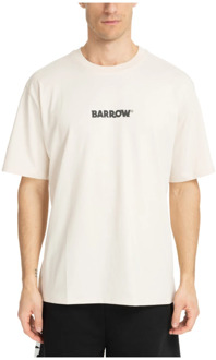 Gestreept Logo T-shirt Barrow , Beige , Heren - Xl,L,M,S,Xs