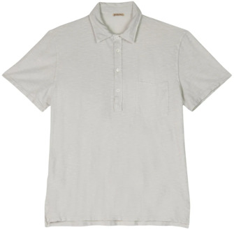 Gestreept T-shirt en Polo Tsu47122743 Barena Venezia , Gray , Heren - Xl,L,M