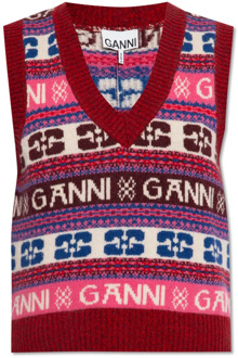 Gestreept vest Ganni , Multicolor , Dames - L,M,S,Xs
