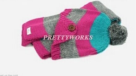 Gestreepte Baby Hoeden Sjaals Breien Winter kinderen Hoed Sjaal kids Halloween chrismas F-0477 roze