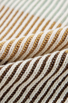 Gestreepte Brei Pulier Sweater Beige