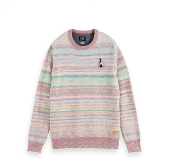 Gestreepte Crewneck Trui Scotch & Soda , Multicolor , Heren