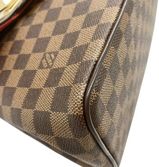 Gestreepte Gebreide Korte Mouwen V-hals Top Bruin