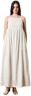 Gestreepte jurk met empire taille Massimo Alba , White , Dames - L,M,S,Xs