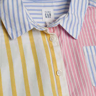 Gestreepte overhemdjurk 830661 voor meisjes Veelkleurig