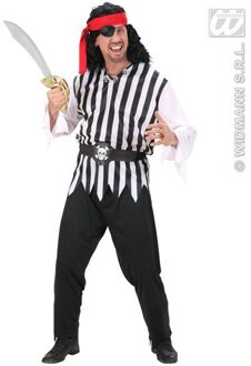 "Gestreepte piraten kostuum voor heren  - Verkleedkleding - Medium"