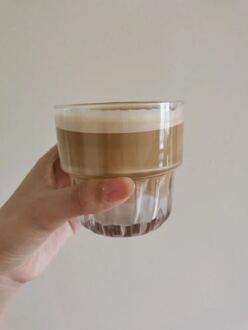 Gestreepte Sap Cup Transparant Kristal Bier Whisky Brandy Vodka Cup Koffie Pudding Cup Hittebestendige Hoge Waarde Glas fles 240ml