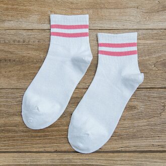 Gestreepte Sokken Calcetines Mujer Harajuku Skarpetki Damskie Chaussette Femme Vrouwen Koreaanse Stijl Japan Wit Vrouw Katoen Sport Rubber poeder