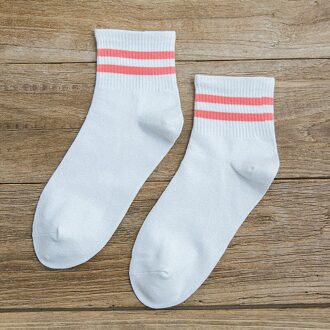 Gestreepte Sokken Calcetines Mujer Harajuku Skarpetki Damskie Chaussette Femme Vrouwen Koreaanse Stijl Japan Wit Vrouw Katoen Sport watermeloen rood