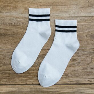 Gestreepte Sokken Calcetines Mujer Harajuku Skarpetki Damskie Chaussette Femme Vrouwen Koreaanse Stijl Japan Wit Vrouw Katoen Sport zwart