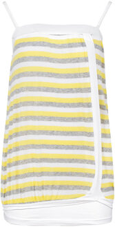 Gestreepte stretchstof mini-jurk - maat XL Geel