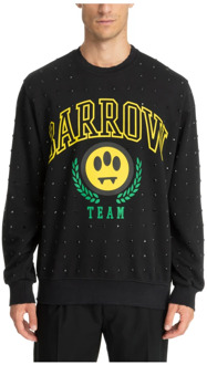 Gestreepte Sweatshirt met Studs en Logo Barrow , Black , Heren - L,S