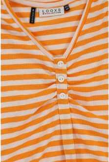 Gestreepte top voor meisjes in de kleur - maat 176 Geel