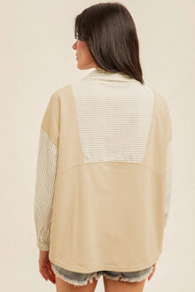 Gestreepte Trui - maat XL Bruin