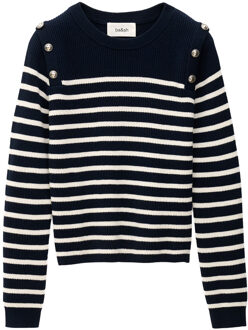 Gestreepte trui met knopen Matio  blauw - XS (FR 0),S (FR 1),M (FR 2),L (FR 3),