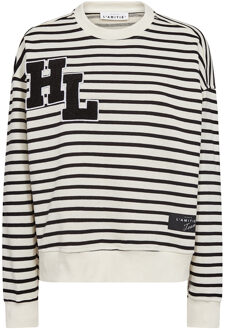 Gestreepte trui met logo  zwart wit Zwartwit