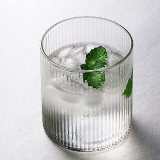 Gestreepte Wijn Glazen Transparante Water Cups Thuis Koffie Melk Glas Ontbijt Cup