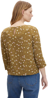 Gestreepte zomerblouse met boothals Tom Tailor , Green , Dames - Xl,S