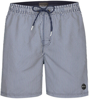 Gestreepte zwemshort heren / wit Blauw - XL