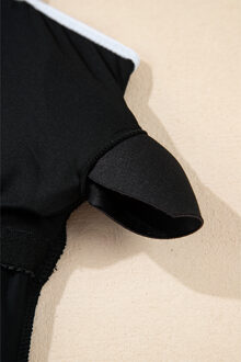 Gestrikt Eéndelig Badpak Zwart