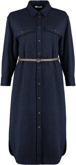 Gestrikte Overhemdjurk Donkerblauw - EU 42 / UK 14