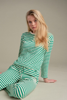 Gestript overhemd - Groen - S/M (long)