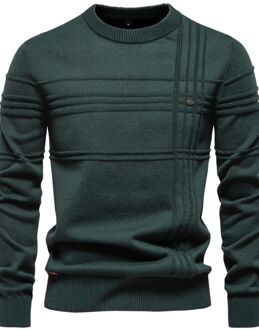 Gestructureerde Gebreide Trui - maat XL Donkergroen