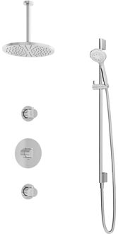 Get Together IBS1CR inbouwdouche met 3s handdouche, 30cm plafondbuis en 30cm hoofddouche chroom