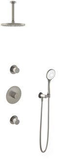 Get Together IBS1GN inbouwdouche met 3s handdouche en 15cm plafondbuis geborsteld nikkel