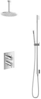 Get Together IBS2ACR inbouwdouche met 15cm plafondbuis en glijstang chroom