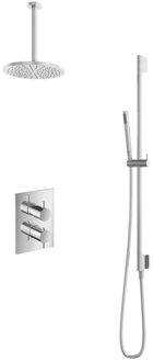 Get Together IBS2ACR inbouwdouche met 30cm plafondbuis en glijstang chroom